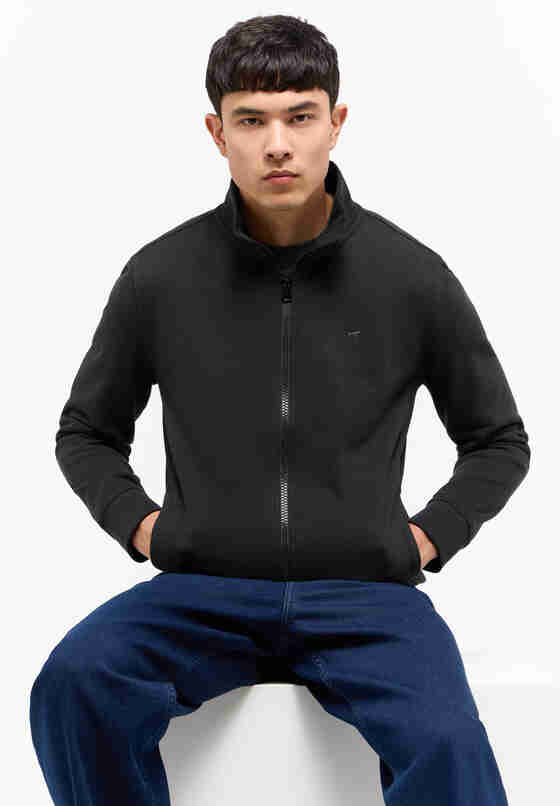 Sweatshirt Sweatjacke, Schwarz, model