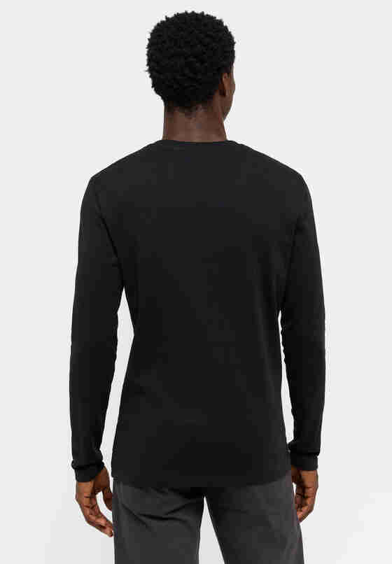 T-Shirt Langarmshirt, Schwarz, model