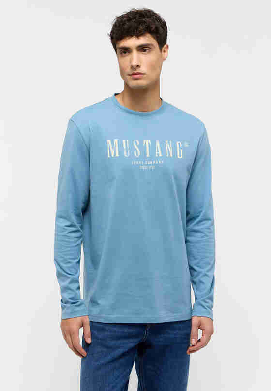 T-Shirt Langarmshirt, Blau, model